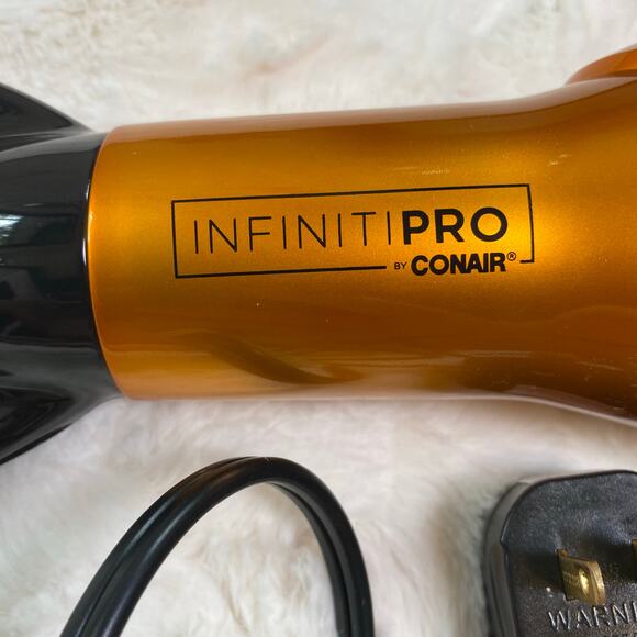 InfinitiPRO by Conair Quick Styling Salon Hair Dryer Blow Dryer Orange - Picture 4 of 8